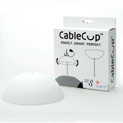 CableCup baldakin Ø158 mm hvid