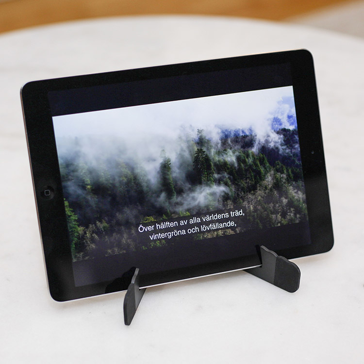 Foldbart stativ, Sort