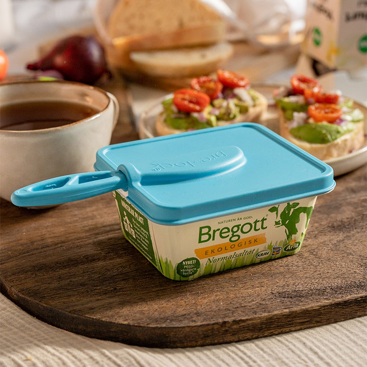 Brelock, låg med smørkniv, 600 g Blå