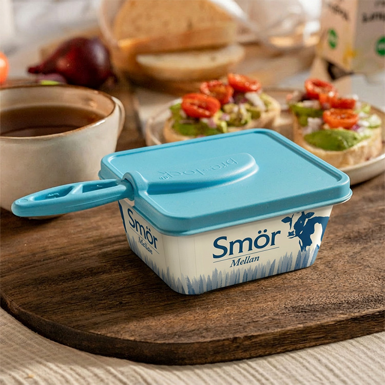 Brelock, låg med smørkniv, 600 g Blå