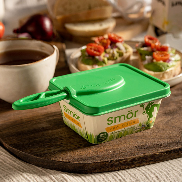 Brelock, låg med smørkniv, 600 g Grøn