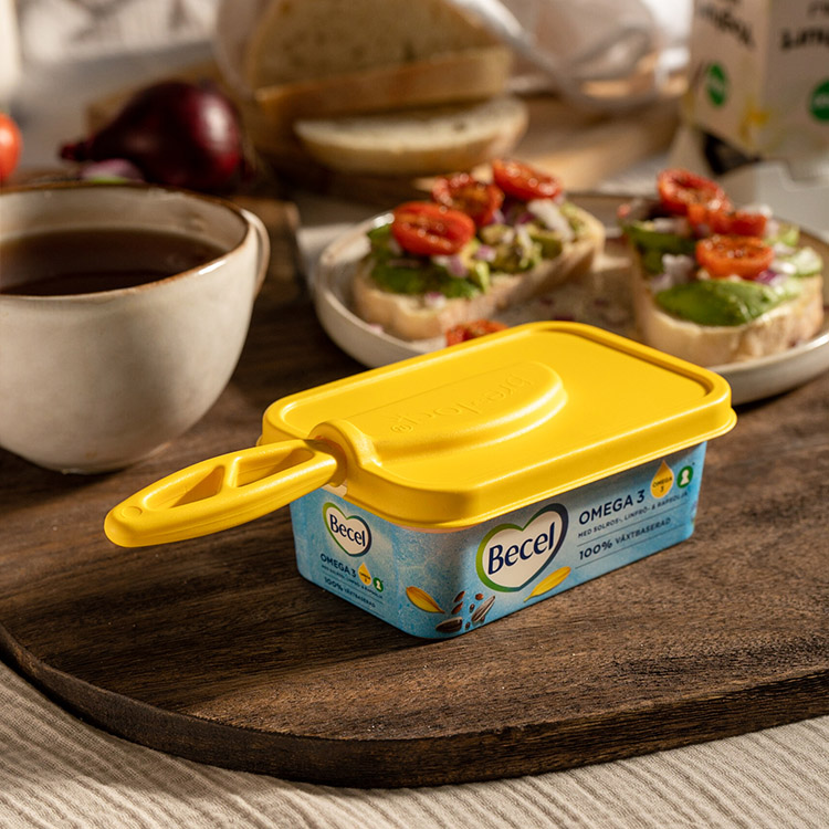 Brelock, låg med smørkniv, 400 g Gul