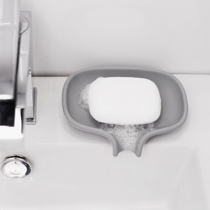 Sæbeskål med afløb, Stor Grå
