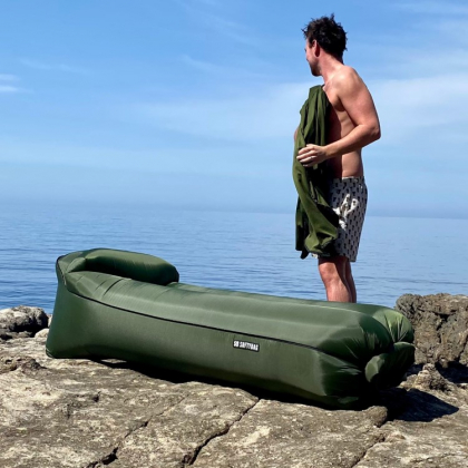 Softybag sofa, Mørkegrøn billede