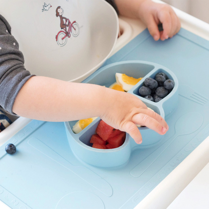 Tallerken til børn, Blå