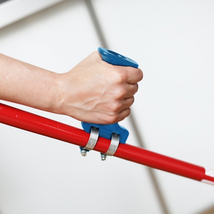 Ergonomisk håndtag til redskaber, blå