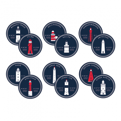 Glasbrikker i silikone, Fyr fra Sydkysten