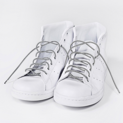 Elastiske snørebånd med reflekser, Grå