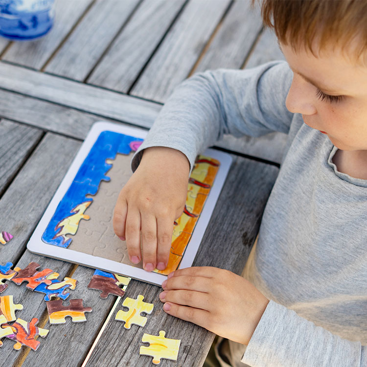 Blankt puslespil, 30 brikker A5 billede