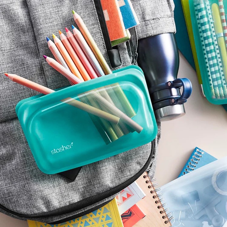 Opbevaringspose i silikone, 290 ml Turkis billede