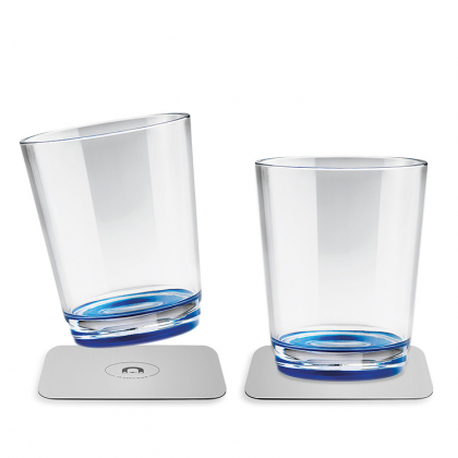 Magnetiske glas i plast Silwy, 2-pak Blå