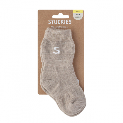 Smarte babysokker, Stuckies Uld, 1-pak Beige 10-15
