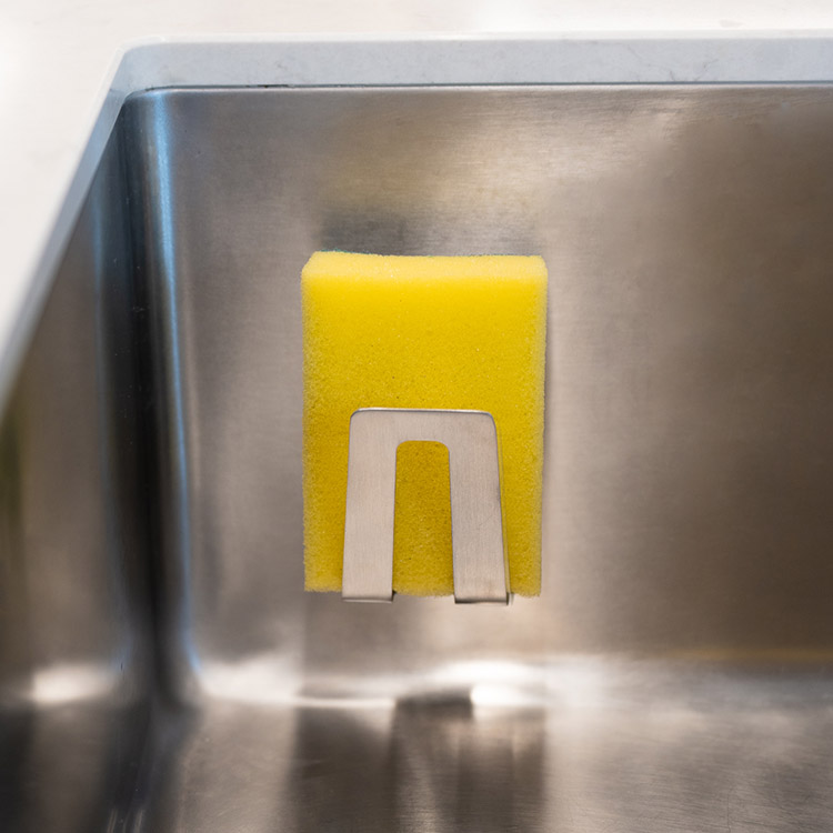 Holder til opvasksesvamp Happy Sinks, Rustfrit stål