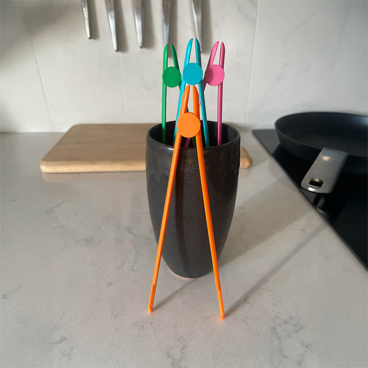 Spisepinde til begyndere 4 stk, Farvemix