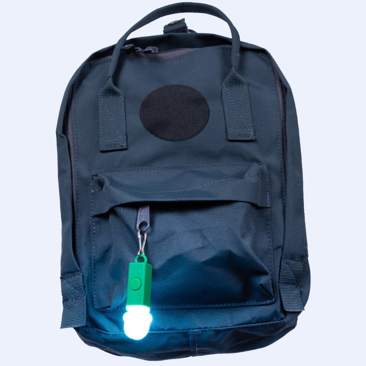 Genopladelig minilampe, Grøn Bjørn Micro-USB