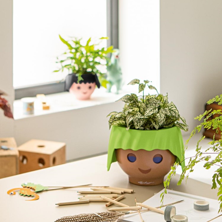 Selvvandende gryde Ansigt, Grønt hår