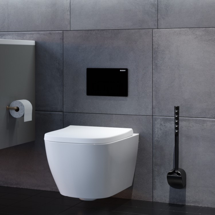 Sanimaid Seoul toiletbørste væghængt. Hygiejnisk og antibakteriel. Sort, 1 stk