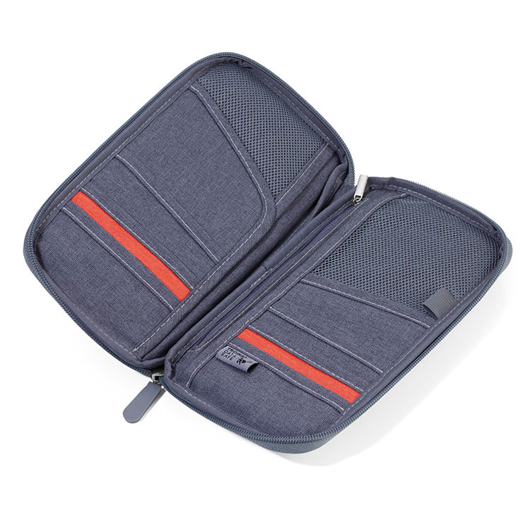 Rejseetui med RFID-beskyttelse, Grå