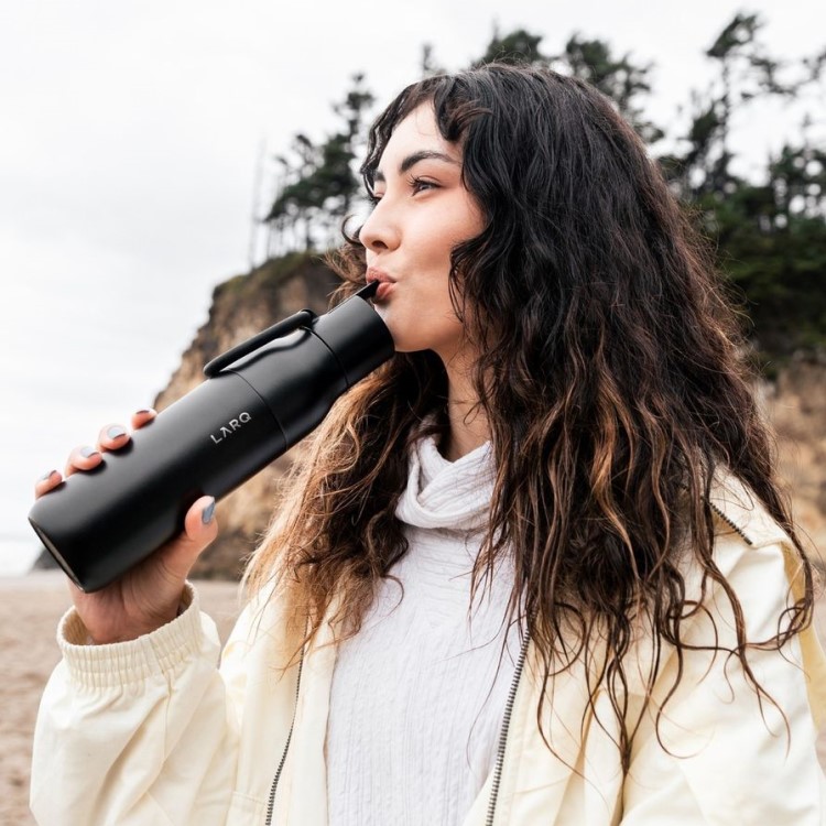 Termokandeflaske med vandrensningsfilter LARQ, Sort 500 ml billede