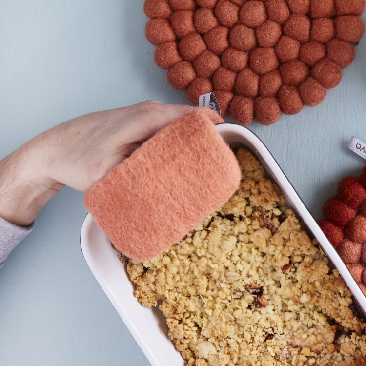 Grydelap i uld, Orange