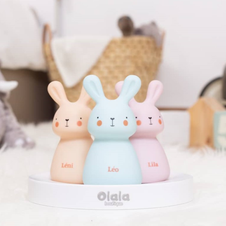 Små nattlampor 3 st, Kanin Farvede billede