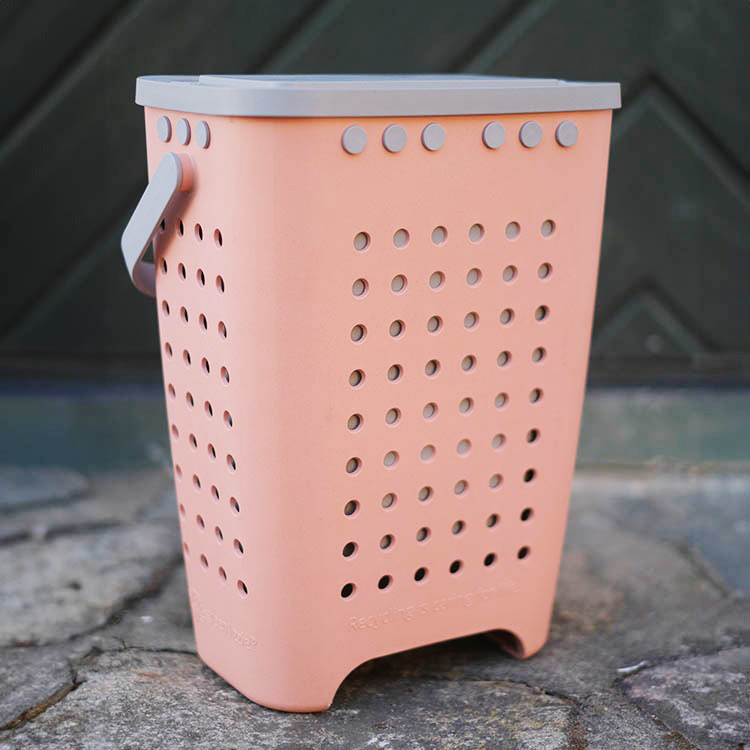 Affaldssortering Green Lizzie, tryk-og-tøm skraldespand, Lakserosa