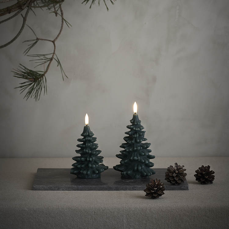 Premium LED-juletræ, Grøn 9x12 cm