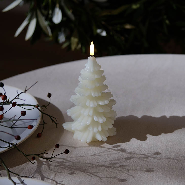 Premium LED-juletræ, Hvid 10x15 cm billede