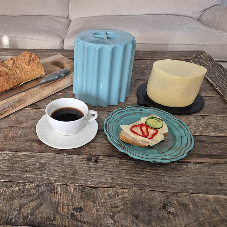 Osteklokke til runde oste, Blå