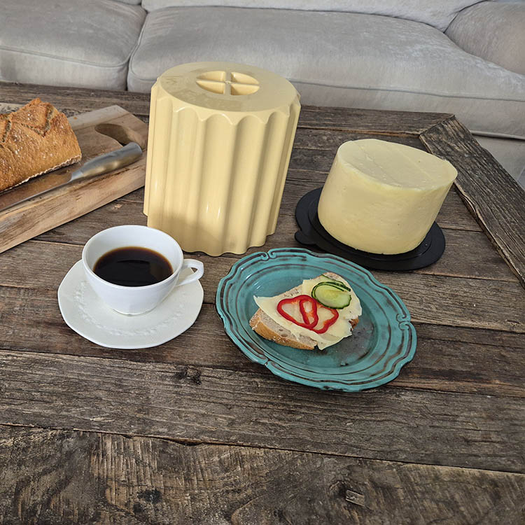 Osteklokke til runde oste, Gul