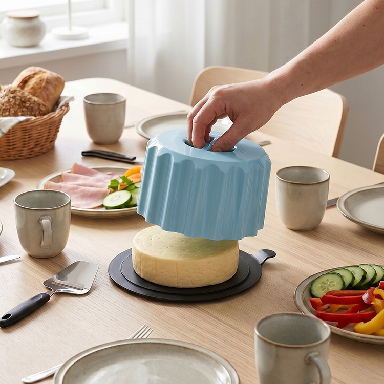 Osteklokke til runde oste, Small Blå