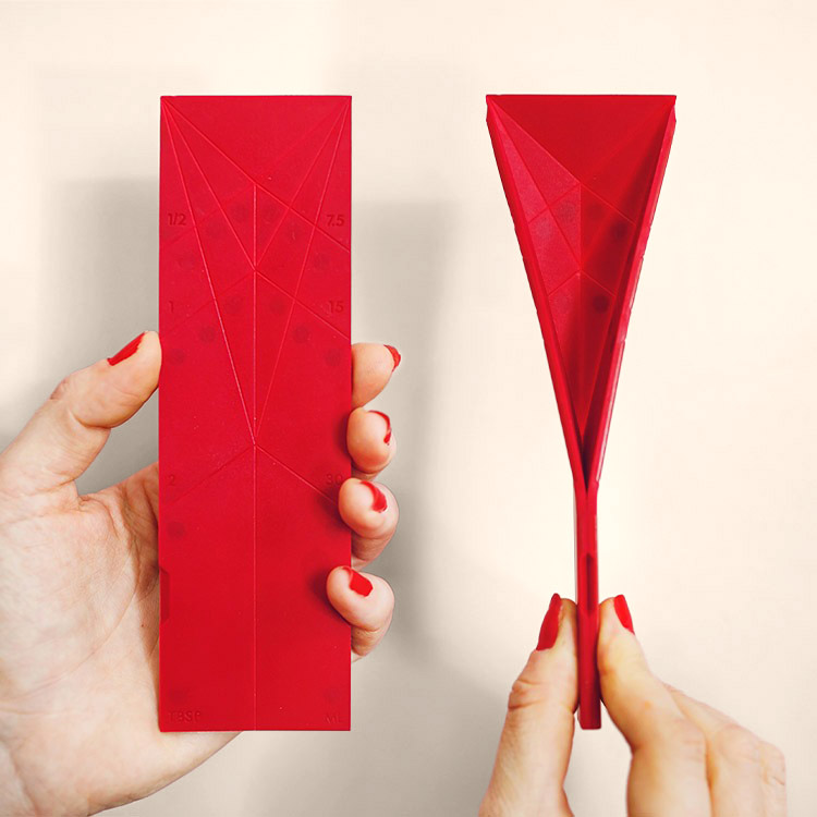 Sammenklappeligt målesæt 2-pak, Rød