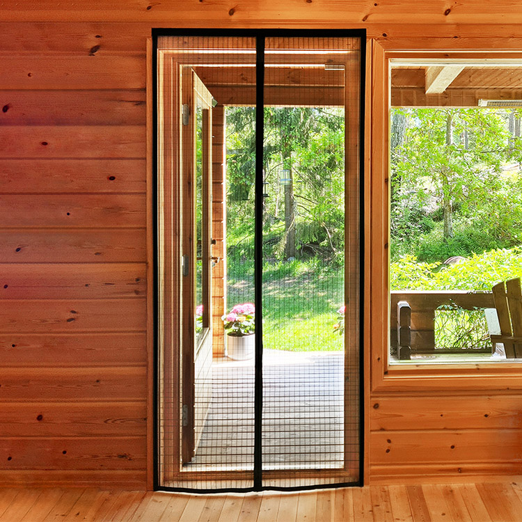 Myggenet med magnetlas, Sort