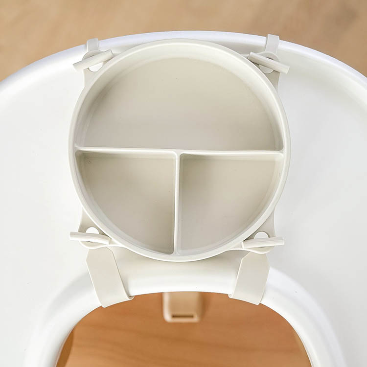 Børneplade med sugekop og strop, Grå