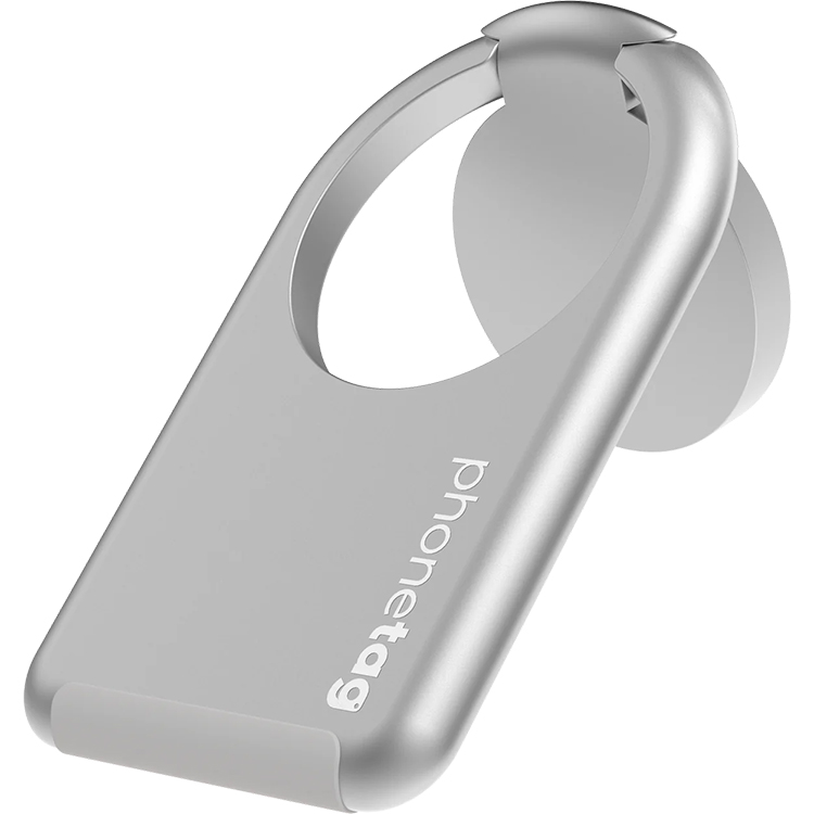 Holder og stativ til mobiltelefon, Sølv