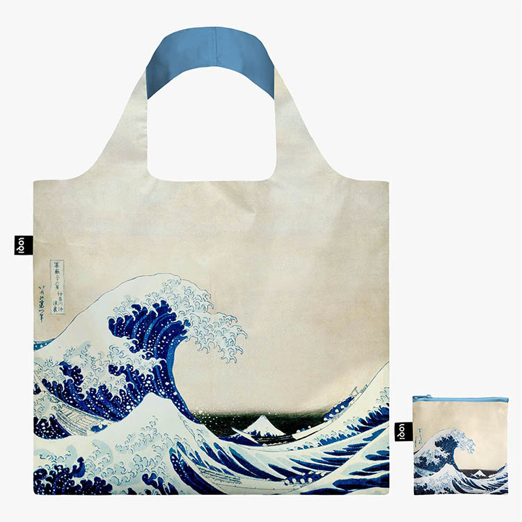 Indkøbspose med kunstmotiv, Katsushika Hokusai - The Great Wave