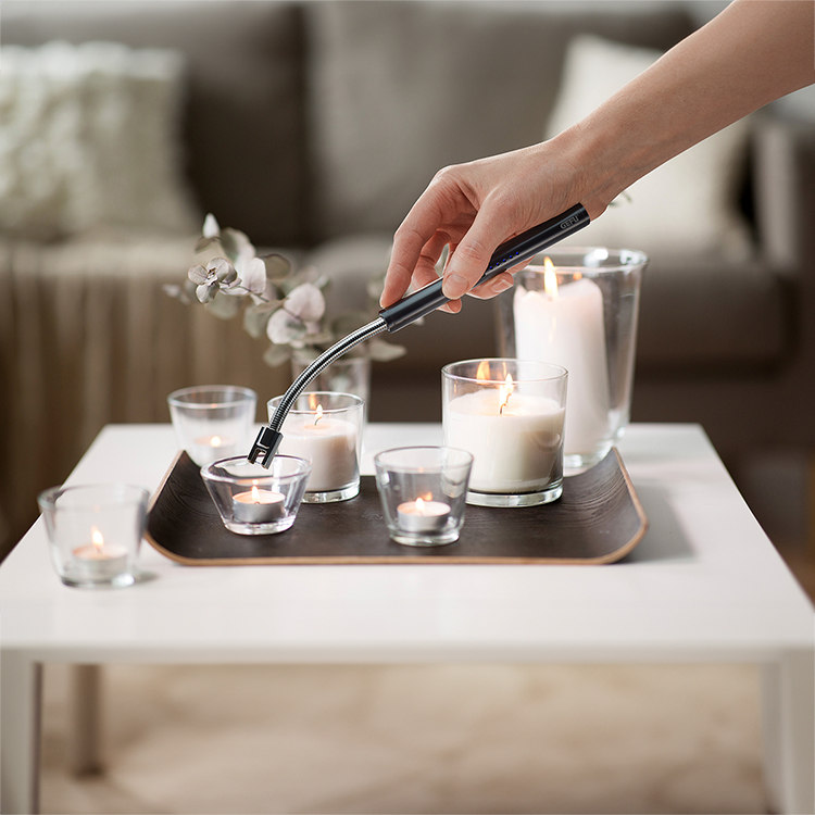 GEFU 12970, Gnist køkkenlighter, Batteri, Sort, Aluminium, Metal, Plast, Zink, 250 mm, 51 g