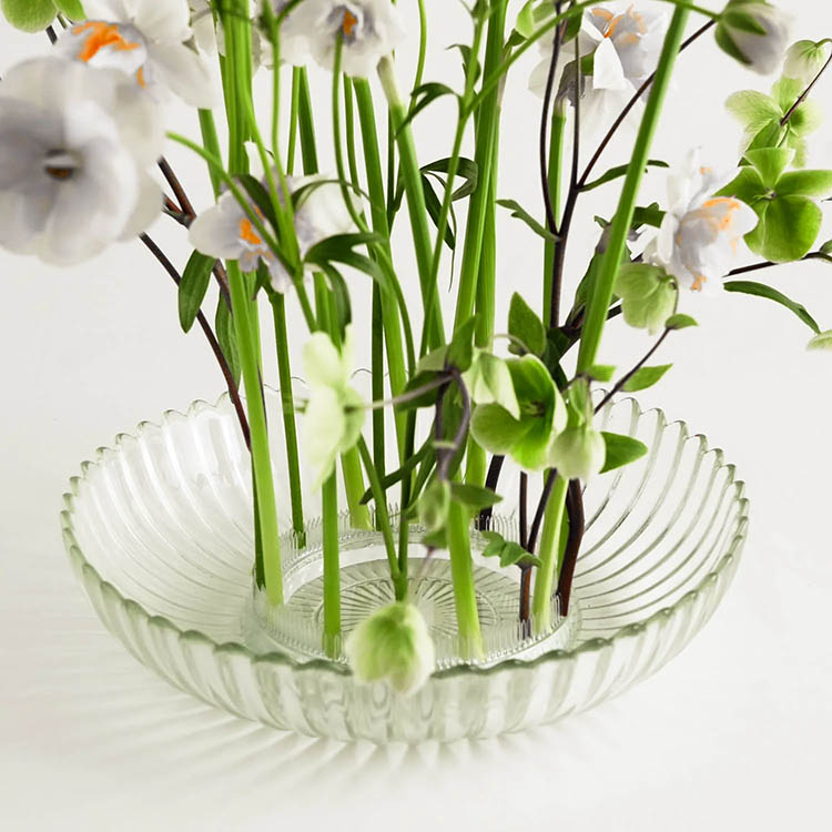 Blomsterfakkelring i akryl, 15 cm