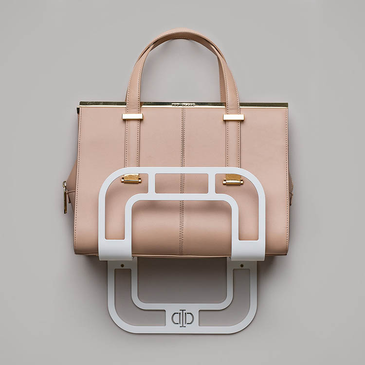 Taskehylde til håndtaske, Hvid