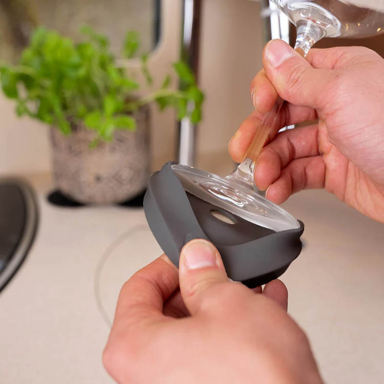 Magnetisk silikonefod til Silwy-glas, Sort 1-pak