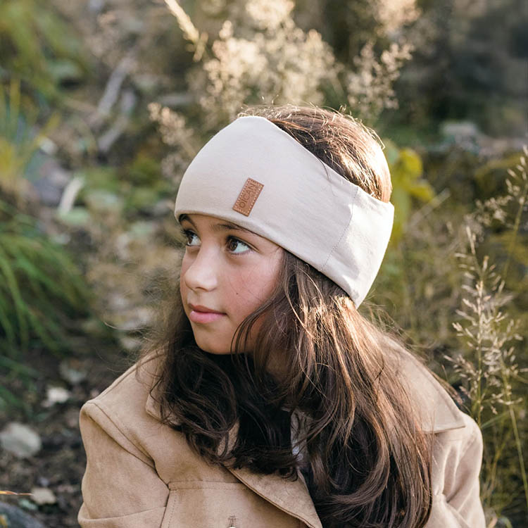 Pandebånd med hovedbeskyttelse OICAN, Beige Small