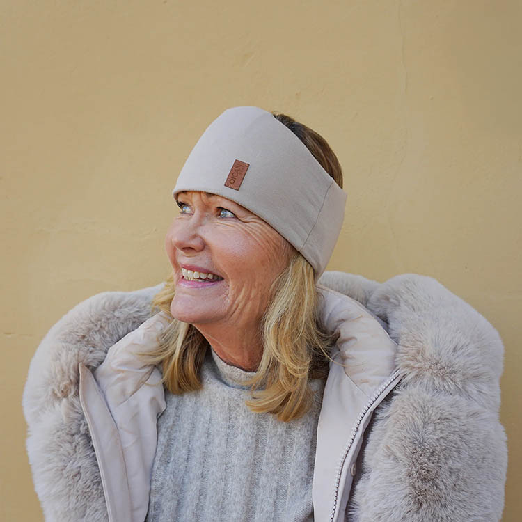 Pandebånd med hovedbeskyttelse OICAN, Beige X-Large