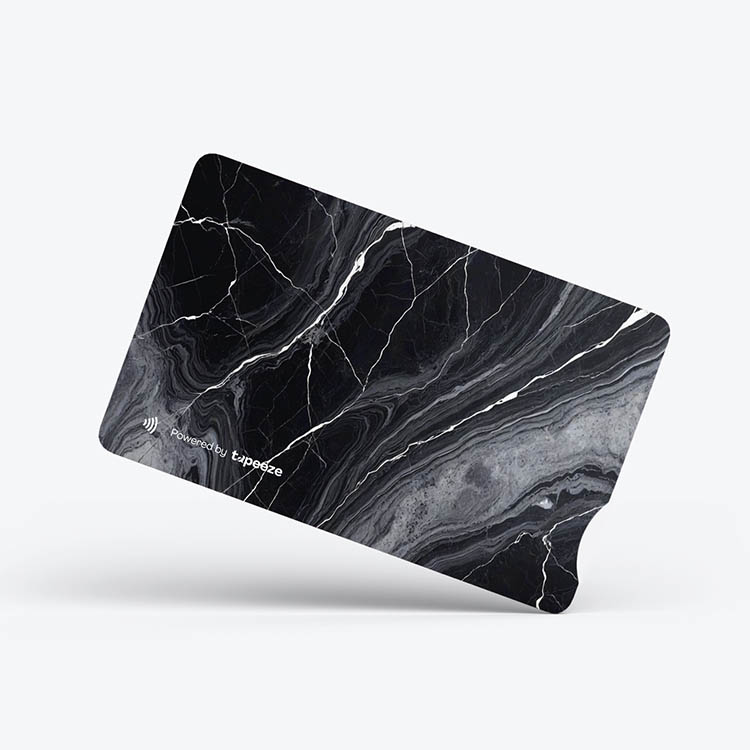Debetkort Tapeeze, sort marmor
