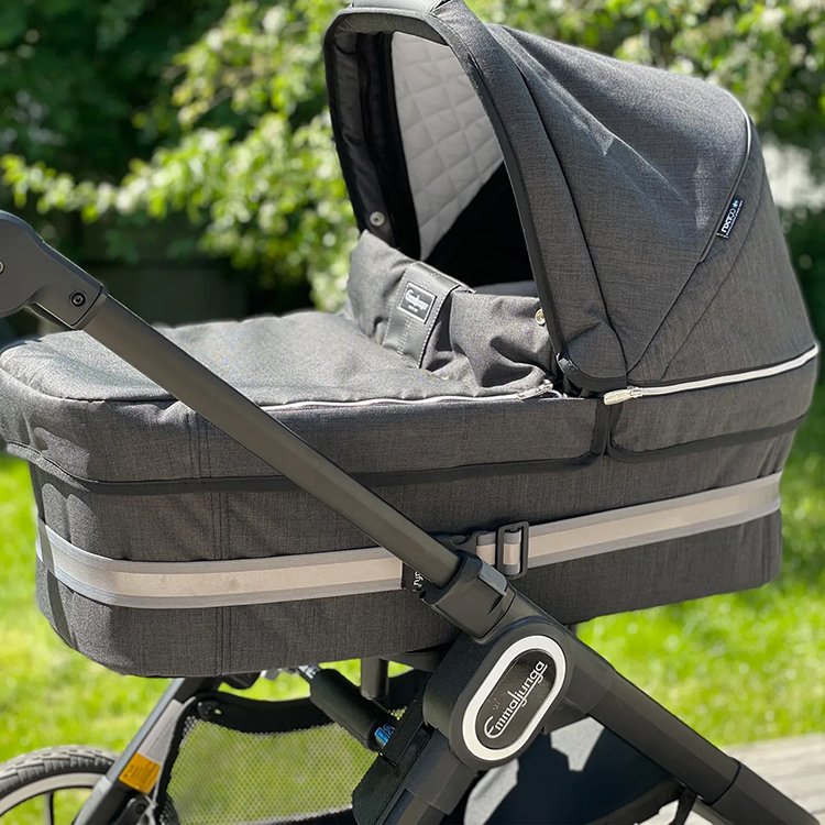 Refleksbånd til barnevogn, Grå