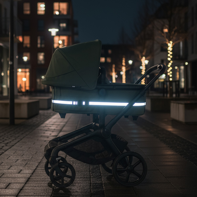 Refleksbånd til barnevogn, Sort