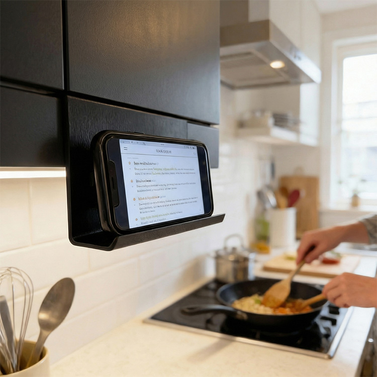 Mobilholder til køkkenskabe, Sort