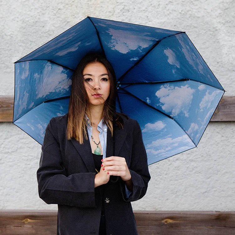 Paraply med fotomotiv, Himmel