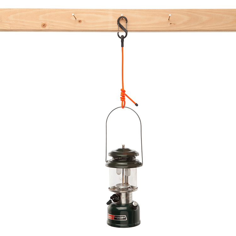 Bøjeligt fastgørelsesbånd med karabinhage, 30 cm