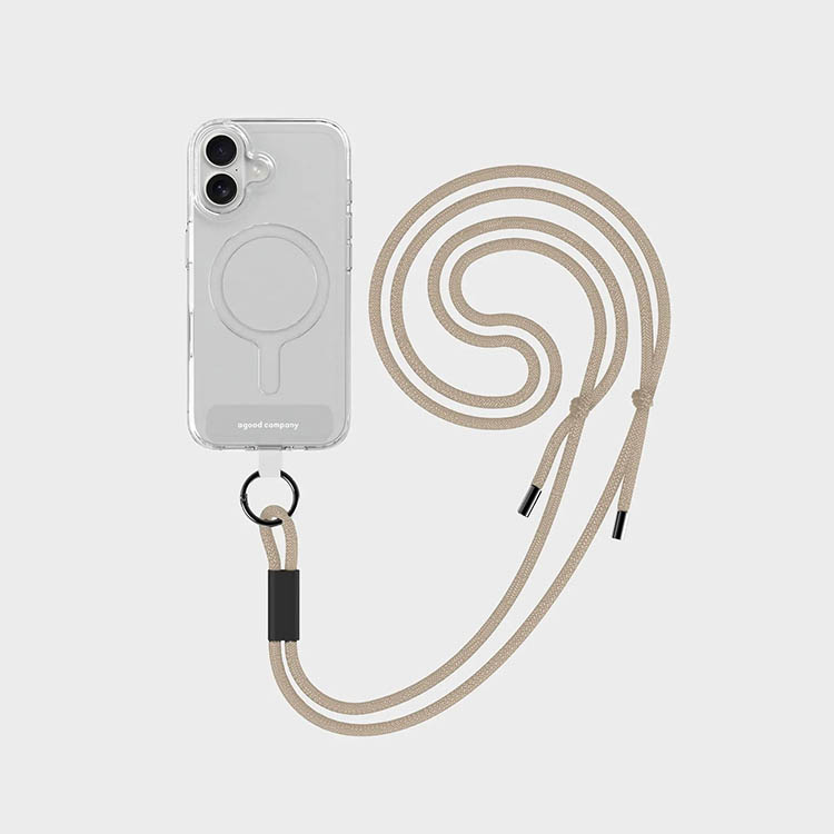 Halsbånd til mobiltelefoner, Agood Company, Beige