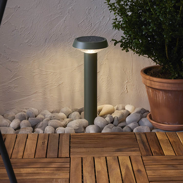 Solcelledrevet poller, 45 cm, Casa, Grøn